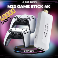 M22 Game Stick 4K 40000 Games 52 Consoles PS4 Style Remote