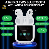 A14 Pro Airpods Bluetooth 5.4V Touch ANC-ENC BIG SCREEN