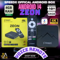 SpeedX Android Box ZEON 4K With Voice Remote 4GB/64GB Android 14