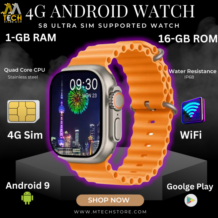 maavi 4G SIM card phone call S8 ultra WiFi GPS YouTube Smart Watch  Smartwatch Price in India - Buy maavi 4G SIM card phone call S8 ultra WiFi  GPS YouTube Smart Watch